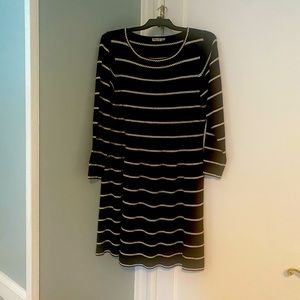 Knit sweater dress with relaxed skirt